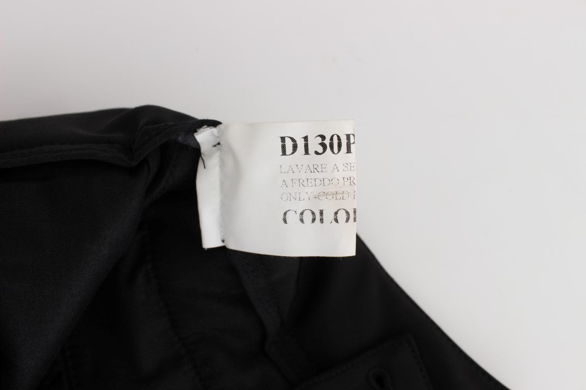 Ermanno Scervino Black Cotton Blend Capri Cropped Pants $811.00 Ermanno Scervino Luzworld