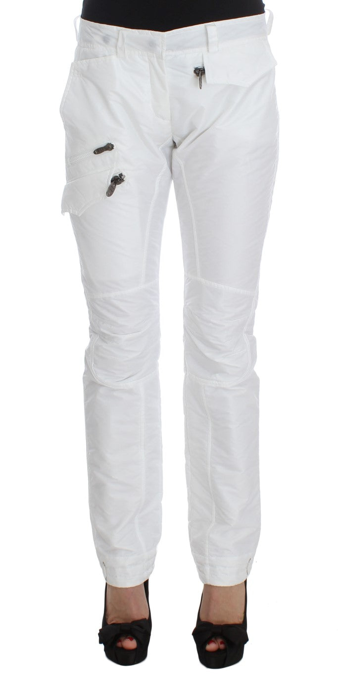 Ermanno Scervino White Nylon Padded Slim Fit Cargo Pants $811.00 Ermanno Scervino Luzworld