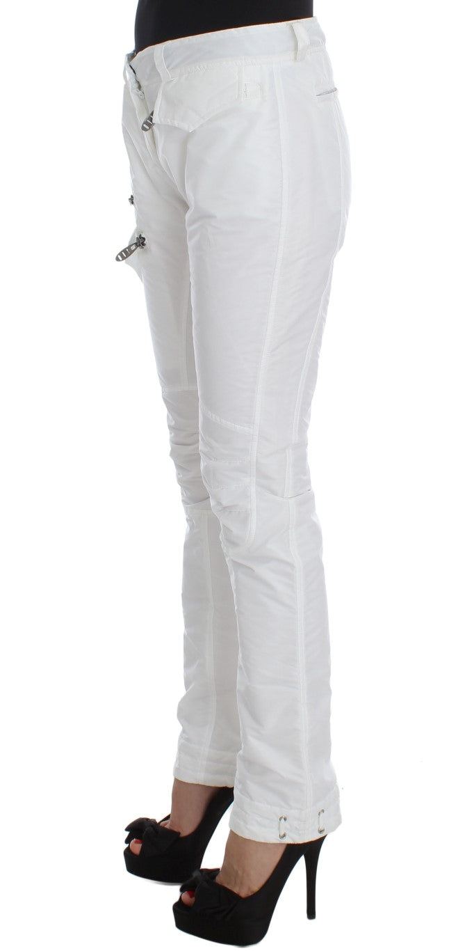 Ermanno Scervino White Nylon Padded Slim Fit Cargo Pants $811.00 Ermanno Scervino Luzworld