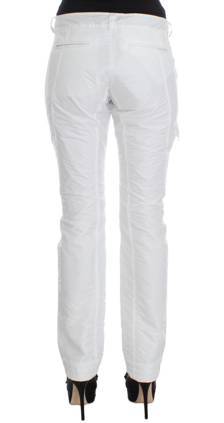 Ermanno Scervino White Nylon Padded Slim Fit Cargo Pants $811.00 Ermanno Scervino Luzworld