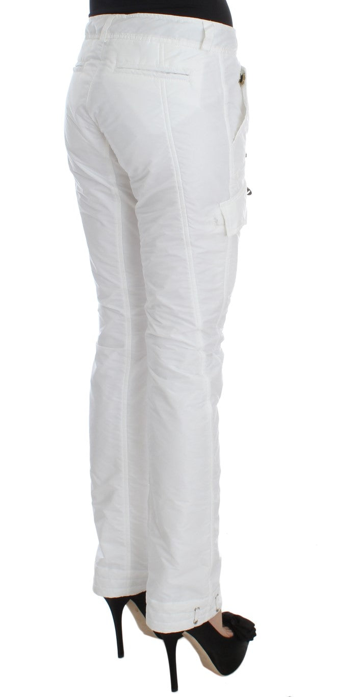 Ermanno Scervino White Nylon Padded Slim Fit Cargo Pants $811.00 Ermanno Scervino Luzworld