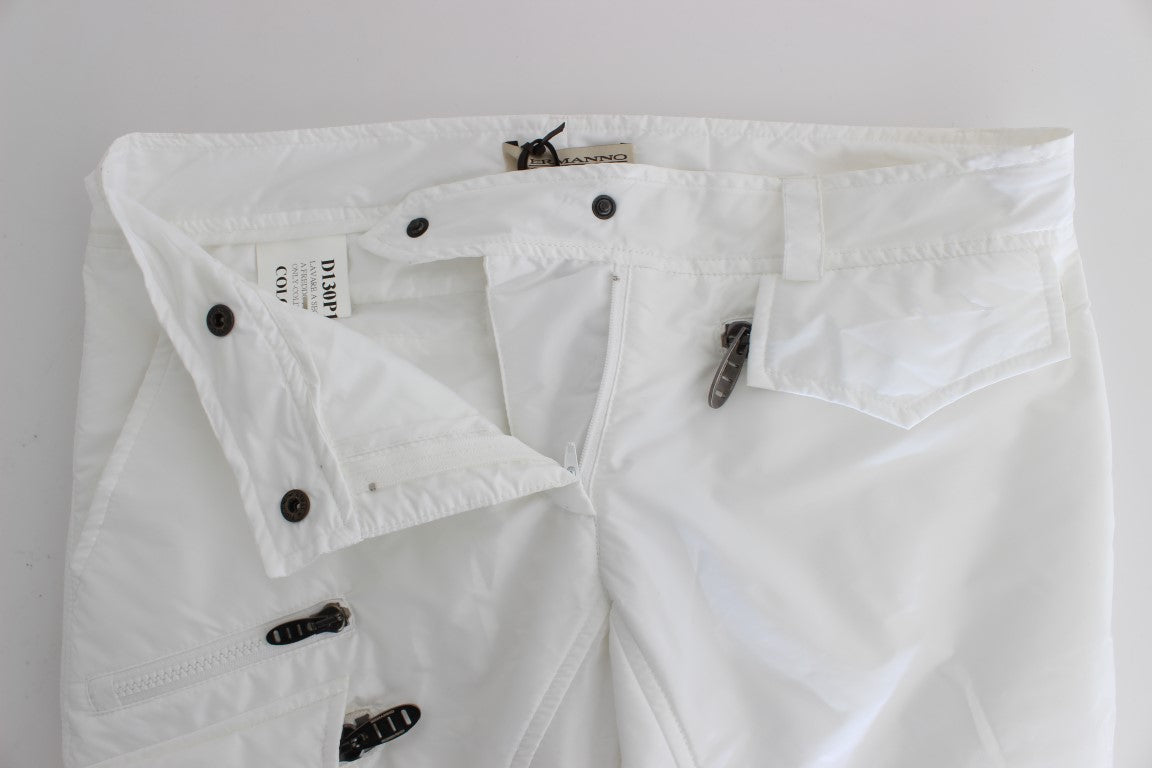 Ermanno Scervino White Nylon Padded Slim Fit Cargo Pants $811.00 Ermanno Scervino Luzworld