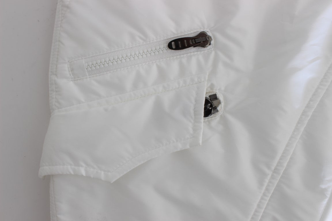 Ermanno Scervino White Nylon Padded Slim Fit Cargo Pants $811.00 Ermanno Scervino Luzworld