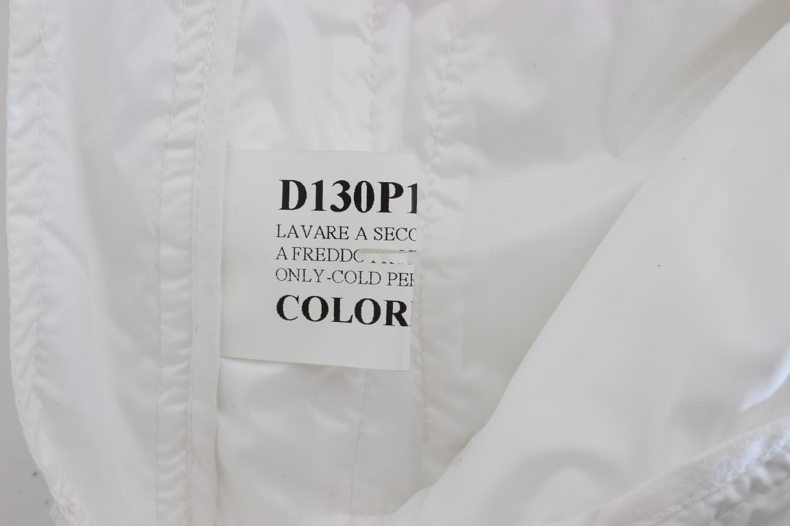 Ermanno Scervino White Nylon Padded Slim Fit Cargo Pants $811.00 Ermanno Scervino Luzworld