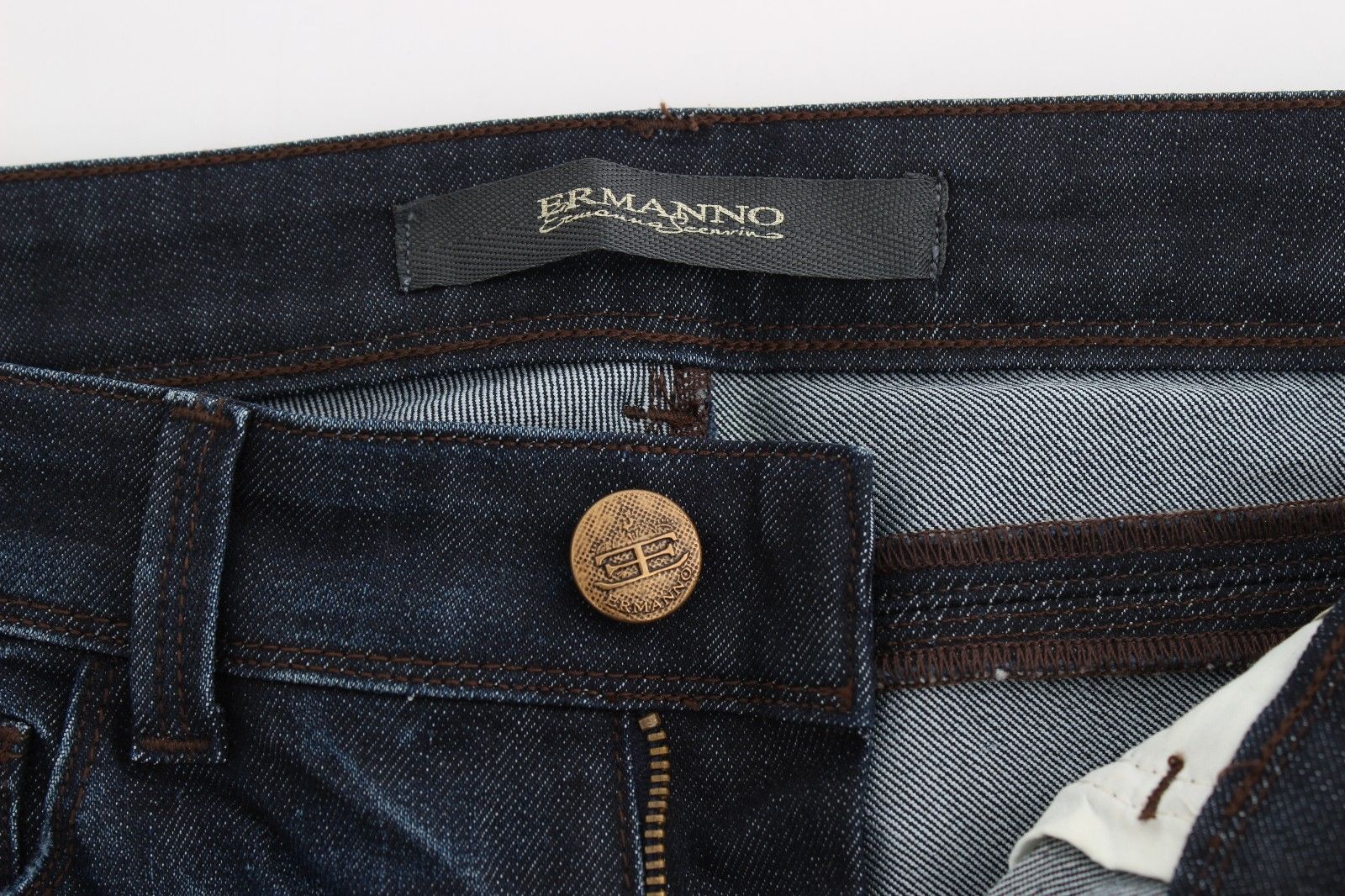 Ermanno Scervino Blue Slim Jeans Denim Pants Skinny Leg Stretch $560.00 Ermanno Scervino Luzworld