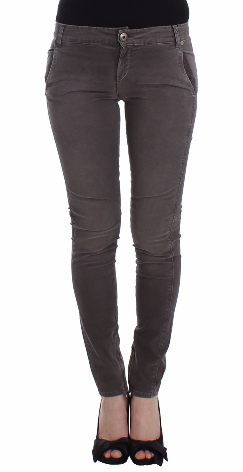 Ermanno Scervino Gray Slim Jeans Denim Pants Skinny Leg Stretch $537.00 Ermanno Scervino Luzworld