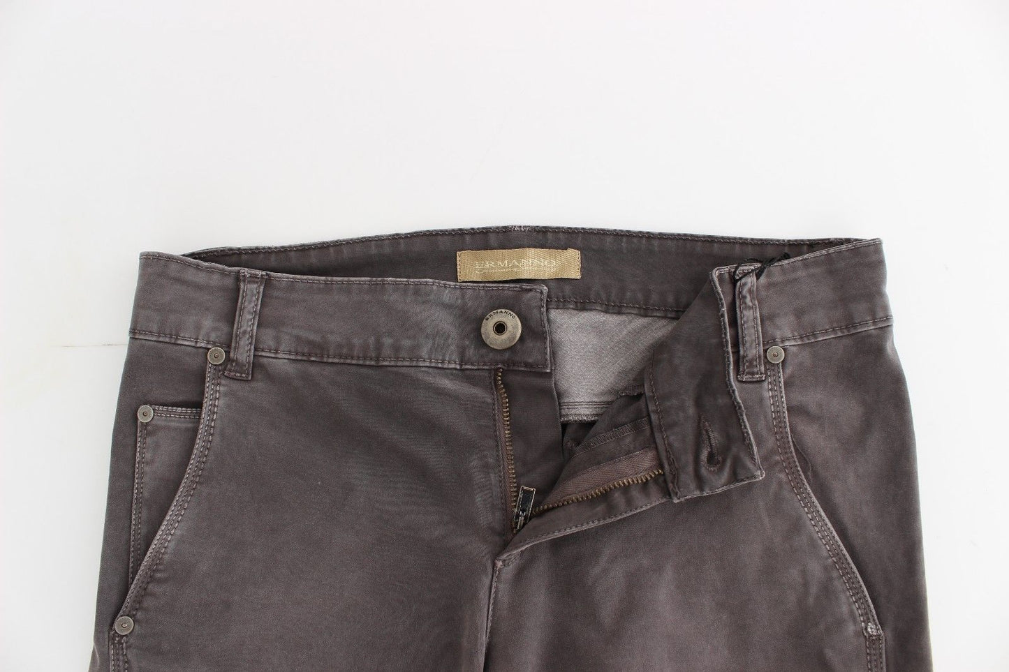 Ermanno Scervino Gray Slim Jeans Denim Pants Skinny Leg Stretch $537.00 Ermanno Scervino Luzworld