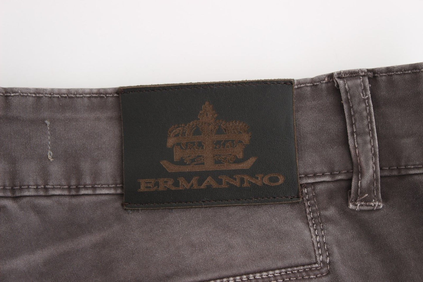 Ermanno Scervino Gray Slim Jeans Denim Pants Skinny Leg Stretch $537.00 Ermanno Scervino Luzworld