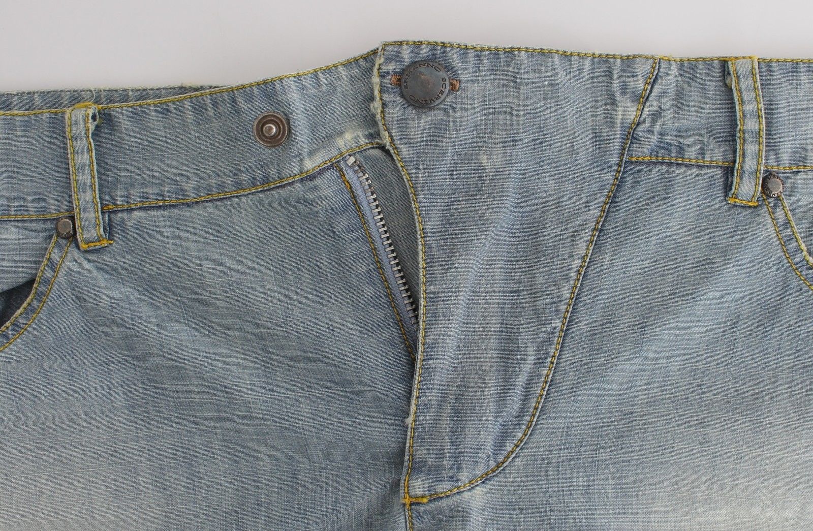 Ermanno Scervino Beachwear Blue Denim City Casual Dress Shorts $480.00 Ermanno Scervino Luzworld