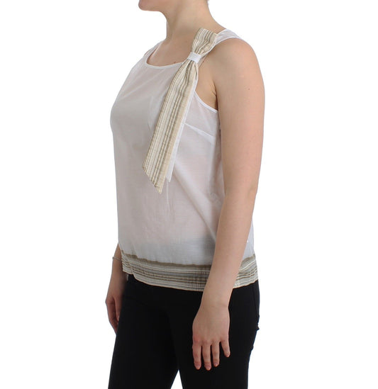 Ermanno Scervino White Top Blouse Tank Shirt Sleeveless $548.00 Ermanno Scervino Luzworld