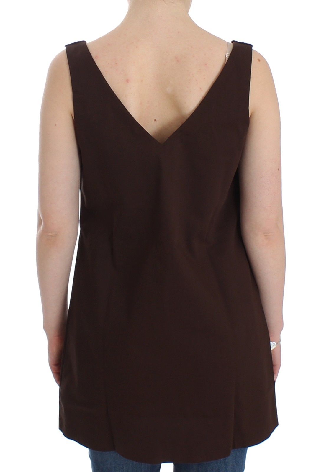 Ermanno Scervino Beachwear Brown Cotton Stretch Tunic Dress $784.00 Ermanno Scervino Luzworld