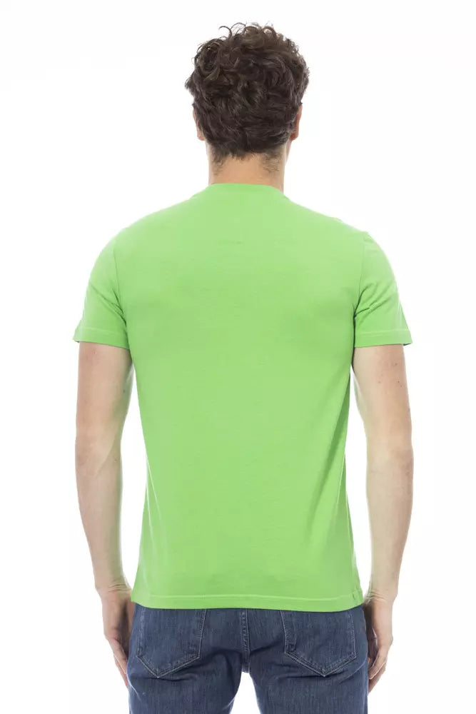 Baldinini Trend Green Cotton Men T-Shirt $163.00 Baldinini Trend Luzworld