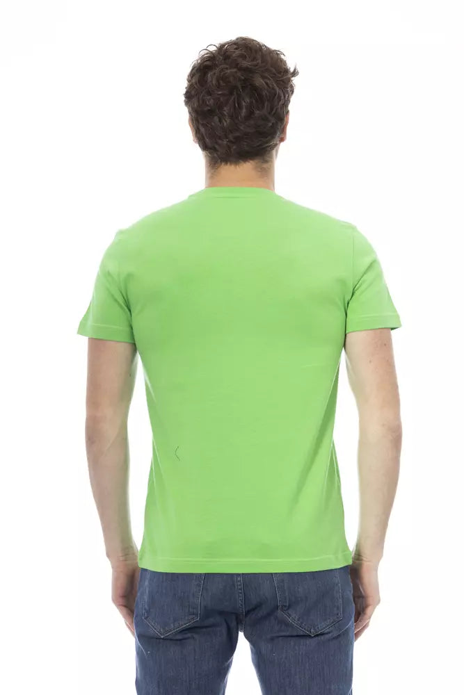 Baldinini Trend Green Cotton Men T-Shirt $163.00 Baldinini Trend Luzworld