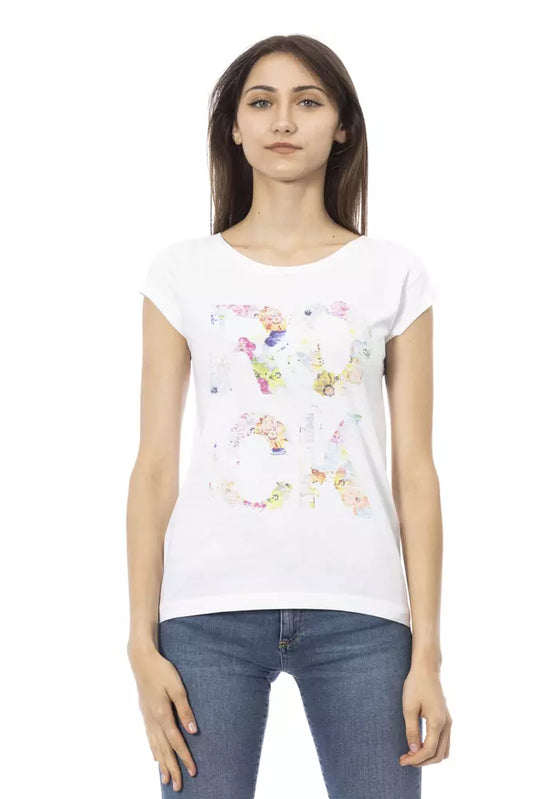 Trussardi Action White Cotton Women T-Shirt $131.00 Trussardi Action Luzworld