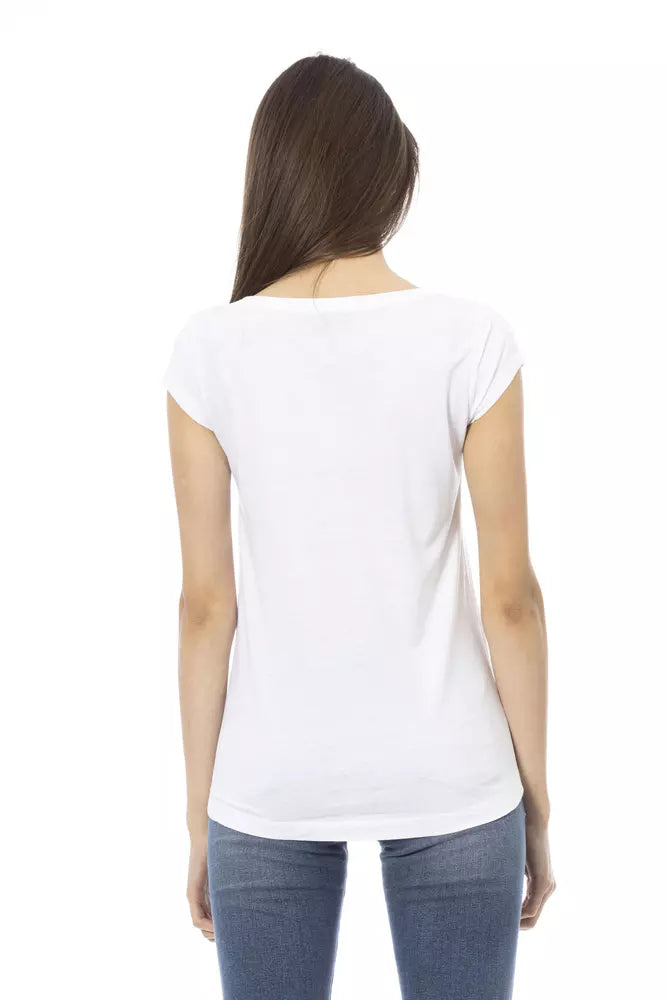 Trussardi Action White Cotton Women T-Shirt $131.00 Trussardi Action Luzworld