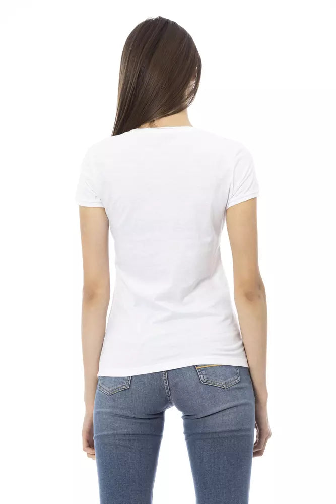 Trussardi Action White Cotton Women T-Shirt $131.00 Trussardi Action Luzworld
