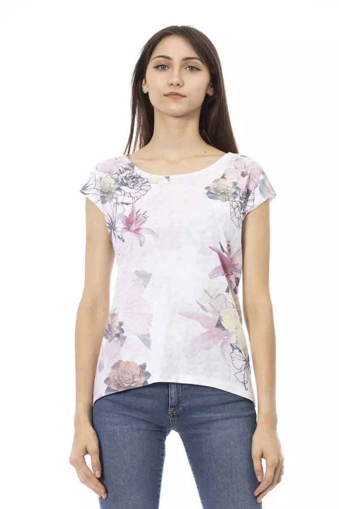 Trussardi Action White Cotton Women T-Shirt $131.00 Trussardi Action Luzworld