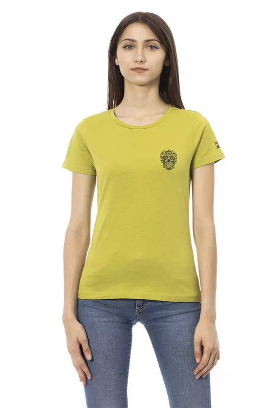 Trussardi Action Green Cotton Women T-Shirt $131.00 Trussardi Action Luzworld