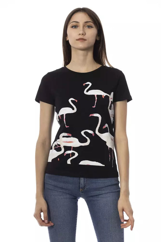Trussardi Action Chic Black Short Sleeve Round Neck Tee $131.00 Trussardi Action Luzworld