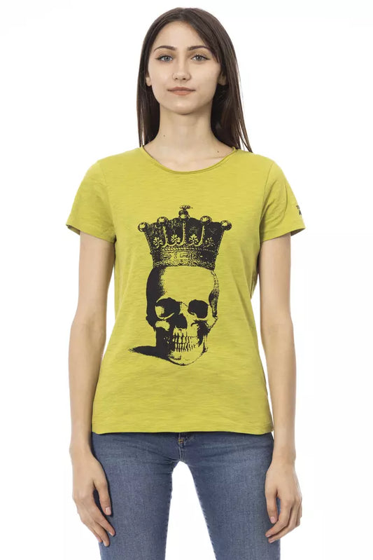 Trussardi Action Green Cotton Women T-Shirt $131.00 Trussardi Action Luzworld