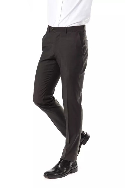 Uominitaliani Gray Wool Men's Pant