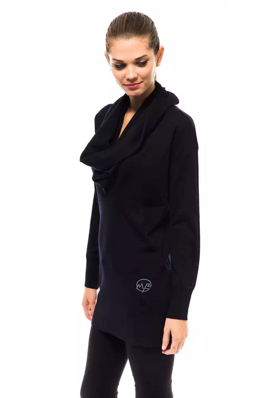 Montana Blu Blue Wool Women Sweater $173.00 Montana Blu Luzworld