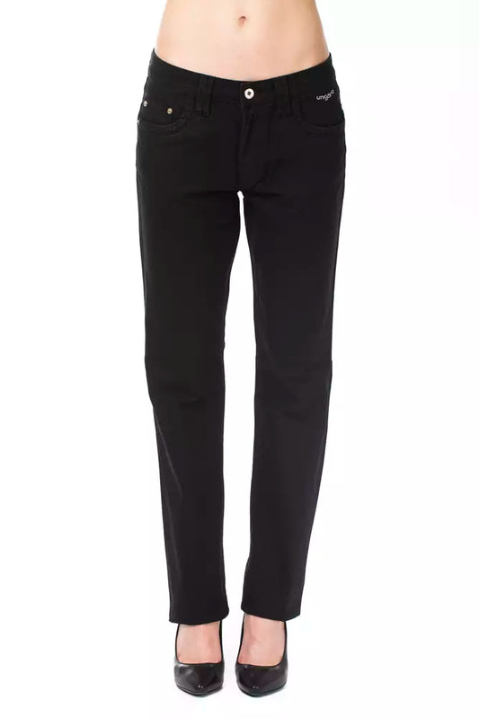 Ungaro Fever Black Cotton Women's Pant $152.00 Ungaro Fever Luzworld