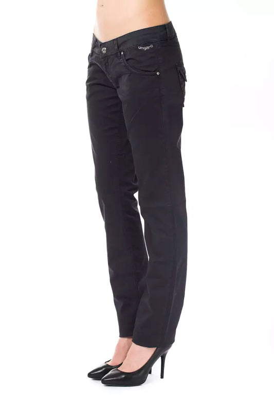 Ungaro Fever Blue Cotton Women's Pant $172.00 Ungaro Fever Luzworld