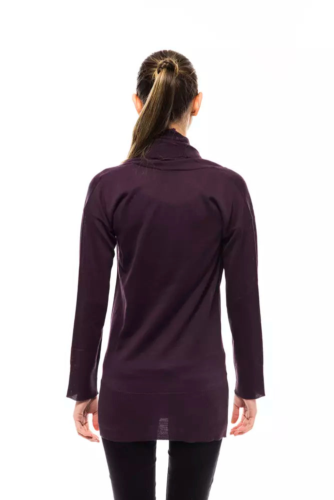 Montana Blu Purple Wool Women Sweater $173.00 Montana Blu Luzworld