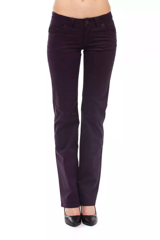 Ungaro Fever Purple Cotton Women Pant $170.00 Ungaro Fever Luzworld