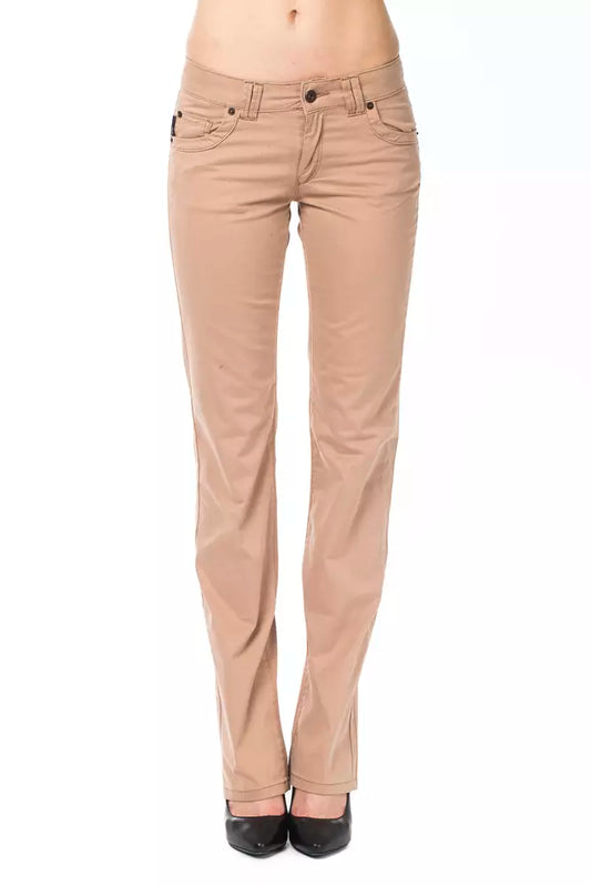 Ungaro Fever Beige Cotton Women Pant $170.00 Ungaro Fever Luzworld