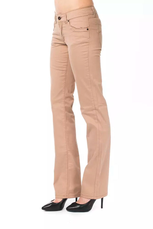 Ungaro Fever Beige Cotton Women Pant $170.00 Ungaro Fever Luzworld