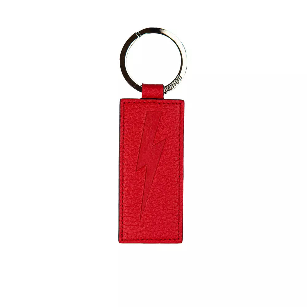 Neil Barrett Red Leather Men Keychain $226.00 Neil Barrett Luzworld