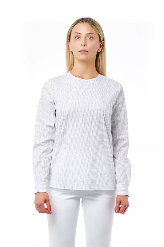 Bagutta White Cotton Women Blouse $228.00 Bagutta Luzworld
