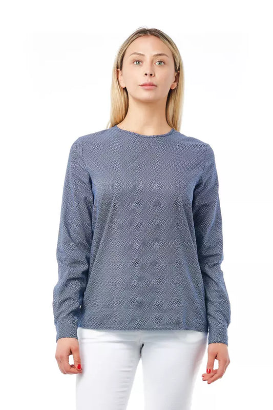 Bagutta Blue Cotton Women Shirt $228.00 Bagutta Luzworld