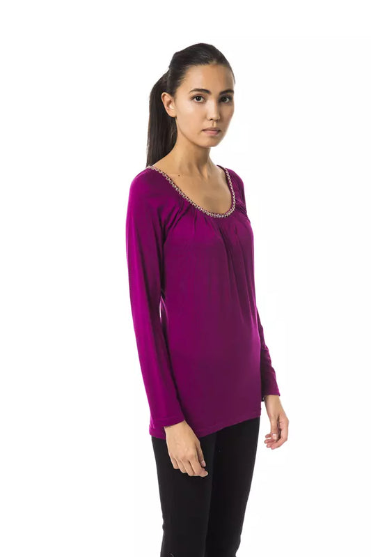 BYBLOS Purple Viscose Women Top $230.00 BYBLOS Luzworld