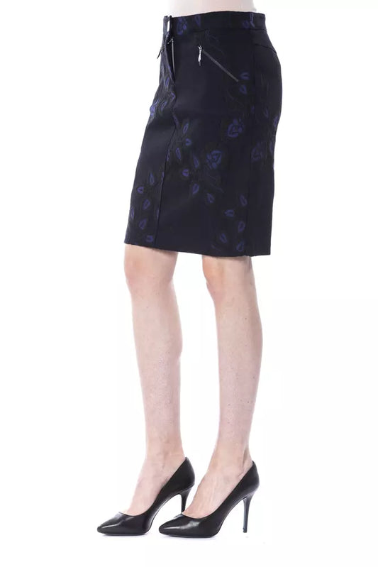BYBLOS Blue Cotton Women Skirt $661.00 BYBLOS Luzworld