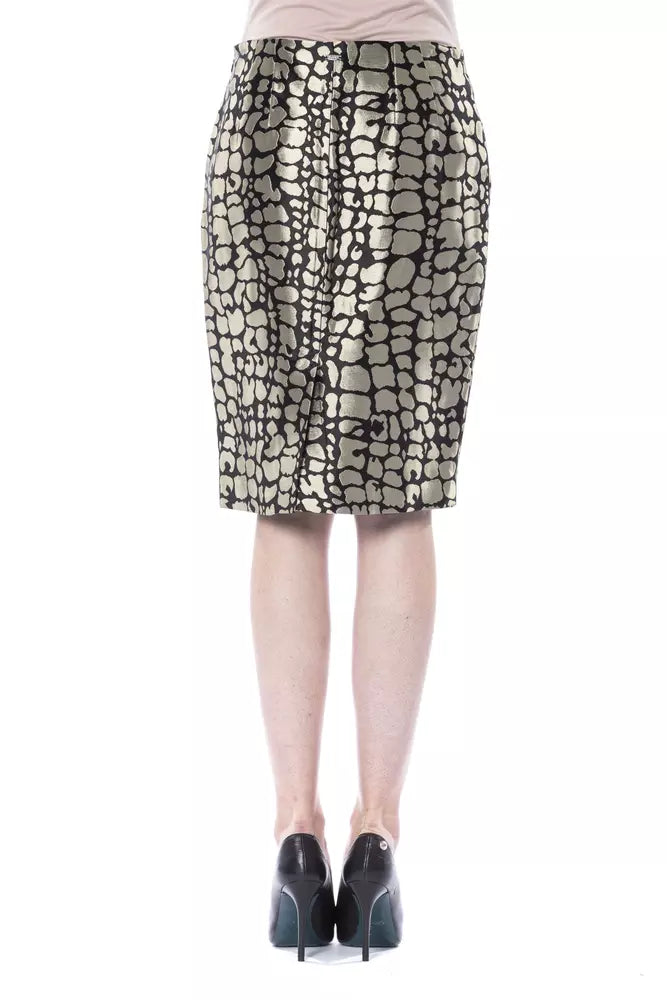 BYBLOS Gold Viscose Women Skirt $809.00 BYBLOS Luzworld
