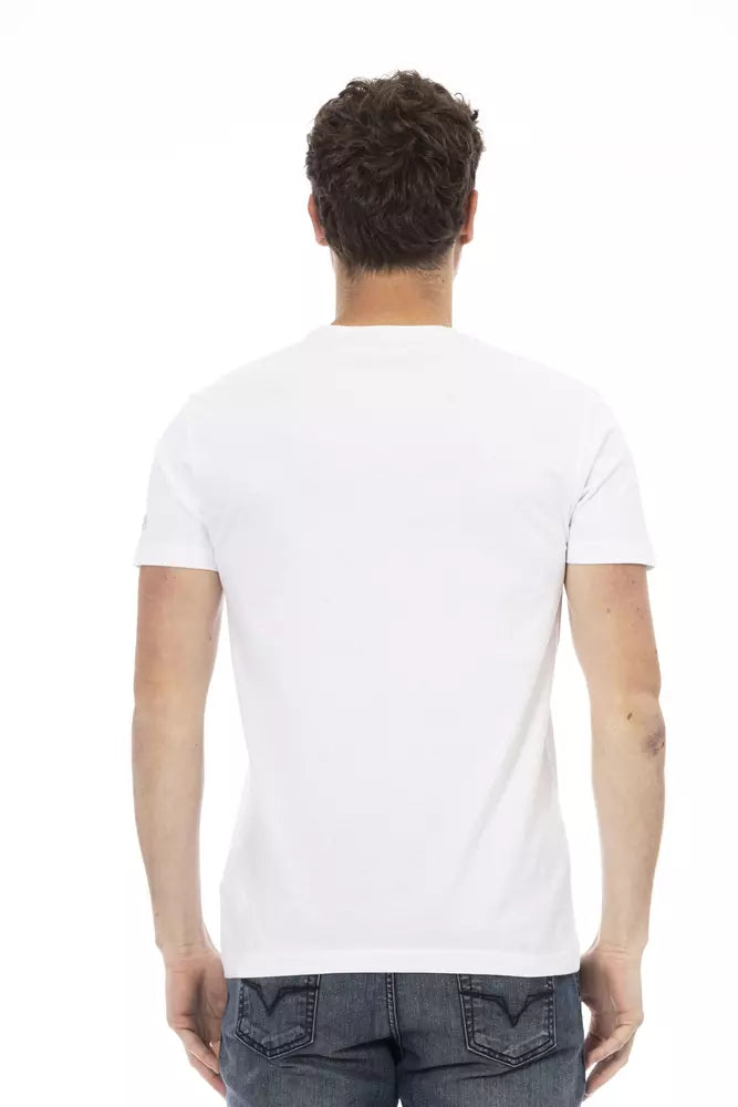 Trussardi Action White Cotton Men's T-Shirt $131.00 Trussardi Action Luzworld