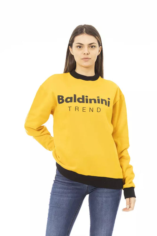 Baldinini Trend Yellow Cotton Women Hoodie $474.00 Baldinini Trend Luzworld