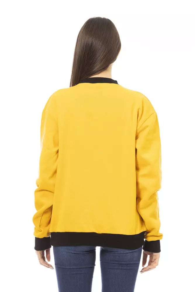 Baldinini Trend Yellow Cotton Women Hoodie $474.00 Baldinini Trend Luzworld