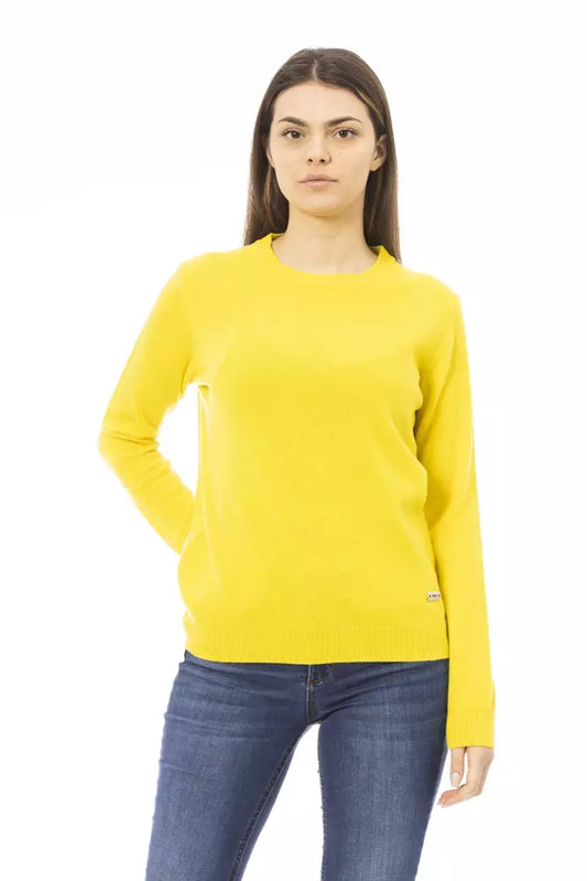 Baldinini Trend Yellow Cashmere Women Sweater $474.00 Baldinini Trend Luzworld
