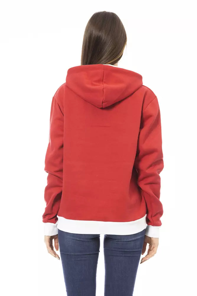 Baldinini Trend Red Cotton Women Hoodie $487.00 Baldinini Trend Luzworld