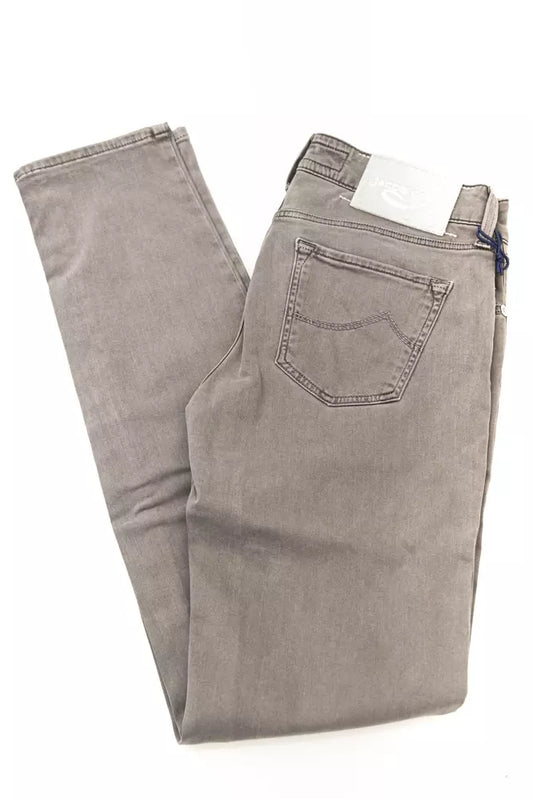Jacob Cohen Gray Cotton Women Jeans $718.00 Jacob Cohen Luzworld