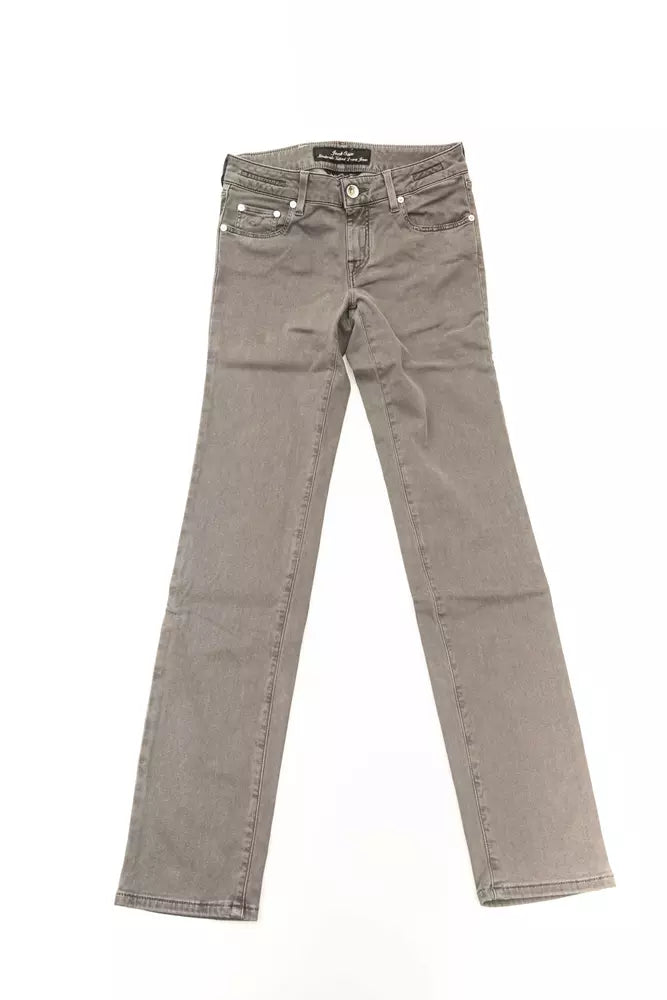Jacob Cohen Gray Cotton Women Jeans $718.00 Jacob Cohen Luzworld