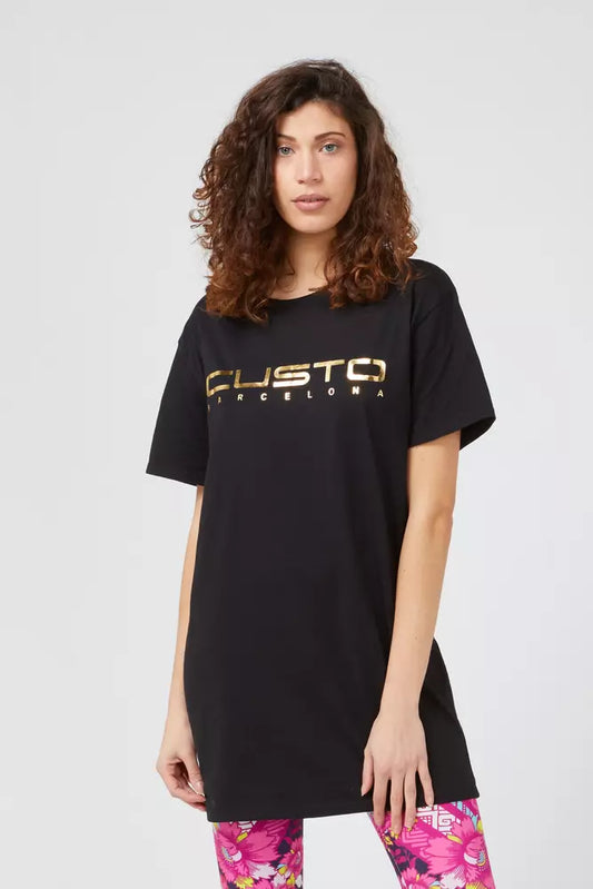 Custo Barcelona Black Cotton Women T-Shirt $173.00 Custo Barcelona Luzworld