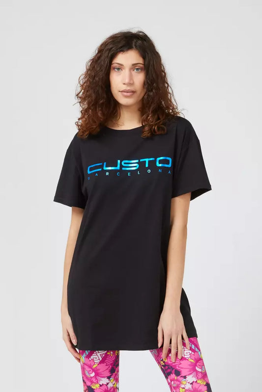 Custo Barcelona Blue Cotton Women T-Shirt $173.00 Custo Barcelona Luzworld