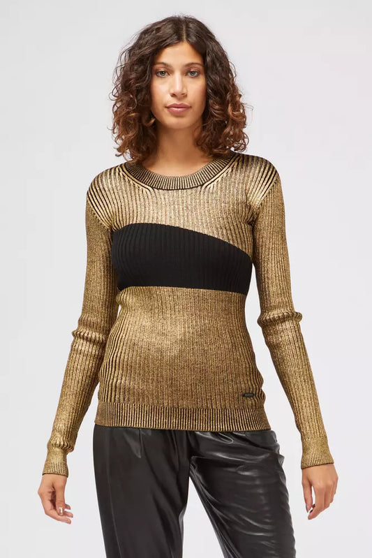 Custo Barcelona Gold Wool Women Sweater $561.00 Custo Barcelona Luzworld
