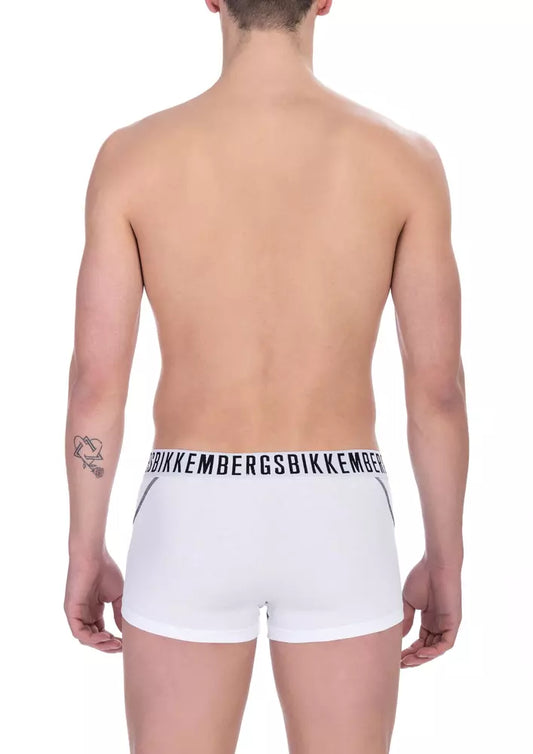 Bikkembergs White Cotton Men's Trunk Twin Pack