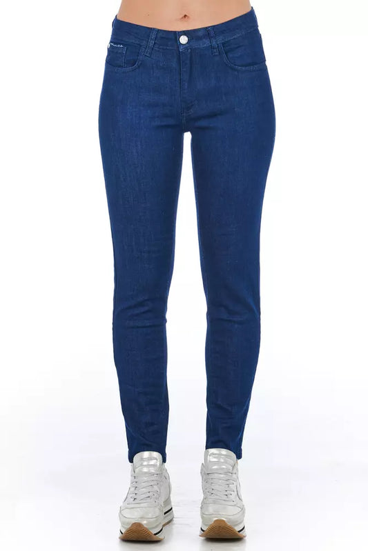 Frankie Morello Blue Cotton Women Skinny Jean $457.00 Frankie Morello Luzworld